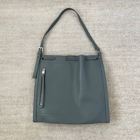 All Saints Handbags - All Saints Alpha Leather Convertible Bucket Bag Backpack